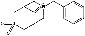 7-苯甲基-3-硫杂-7-氮杂二环[3.3.1]壬烷-9-酮 3,3-二氧化, 1384424-46-7, 结构式