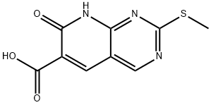 Pyrido[2,3-d]pyrimidine-6-carboxylic acid, 7,8-dihydro-2-(methylthio)-7-oxo-,1386980-77-3,结构式