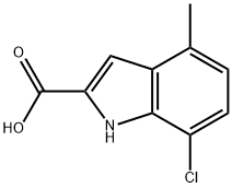 7-chloro-4-methyl-1H-indole-2-carboxylic acid Struktur