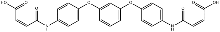 4,4′-[1,3-Phenylenebis(oxy-4,1-phenyleneimino)]bis[4-oxo-2-Butenoic acid Struktur