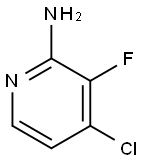 4-氯-3-氟吡啶-2-胺 结构式