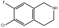 Isoquinoline, 6-chloro-7-fluoro-1,2,3,4-tetrahydro- Struktur