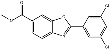 6-Benzoxazolecarboxylic acid, 2-(3,5-dichlorophenyl)-, methyl ester Struktur