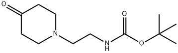Carbamic acid, N-[2-(4-oxo-1-piperidinyl)ethyl]-, 1,1-dimethylethyl ester Structure