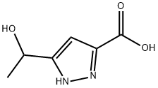 5-(1-Hydroxyethyl)-1H-pyrazole-3-carboxylic acid, 1401584-94-8, 结构式