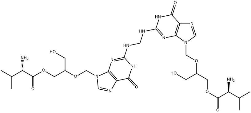 缬更昔洛韦二聚体立体异构体A'B'C,1401661-96-8,结构式