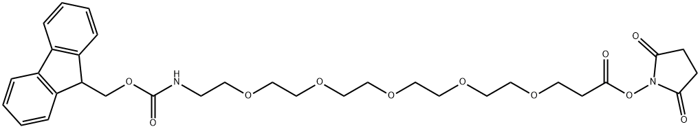 FMOC酰胺-五聚乙二醇-NHS酯, 1402080-11-8, 结构式