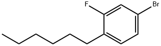 OC1698, 4-bromo-2-fluoro-1-hexylbenzene Structure