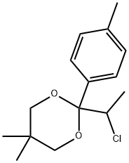 1,3-Dioxane, 2-(1-chloroethyl)-5,5-dimethyl-2-(4-methylphenyl)- Structure