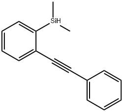 二甲基-[2-(苯基乙炔基)苯基]硅烷 结构式
