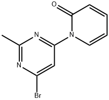 4-Bromo-2-methyl-6-(1H-pyridin-2-one)pyrimidine, 1412958-59-8, 结构式