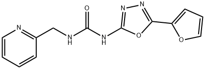N-[5-(2-Furanyl)-1,3,4-oxadiazol-2-yl]-N′-(2-pyridinylmethyl)-urea Struktur