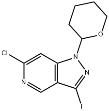 6-氯-3-碘-1-四氢吡喃-2-基-吡唑并[4,3-C]吡啶, 1416714-59-4, 结构式