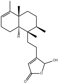 16-Hydroxycleroda-3,13-dien-15,16-olide, 141979-19-3, 结构式