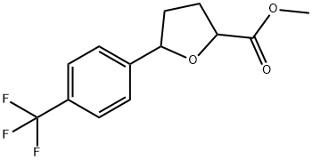 5-(4-(三氟甲基)苯基)四氢呋喃-2-羧酸甲酯, 1421601-10-6, 结构式