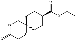 Racemic-(6S,9S)-Ethyl 3-Oxo-1-Oxa-4-Azaspiro[5.5]Undecane-9-Carboxylate Structure