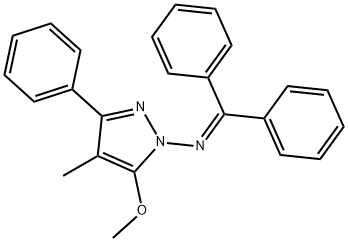 1H-Pyrazol-1-amine, N-(diphenylmethylene)-5-methoxy-4-methyl-3-phenyl- Structure