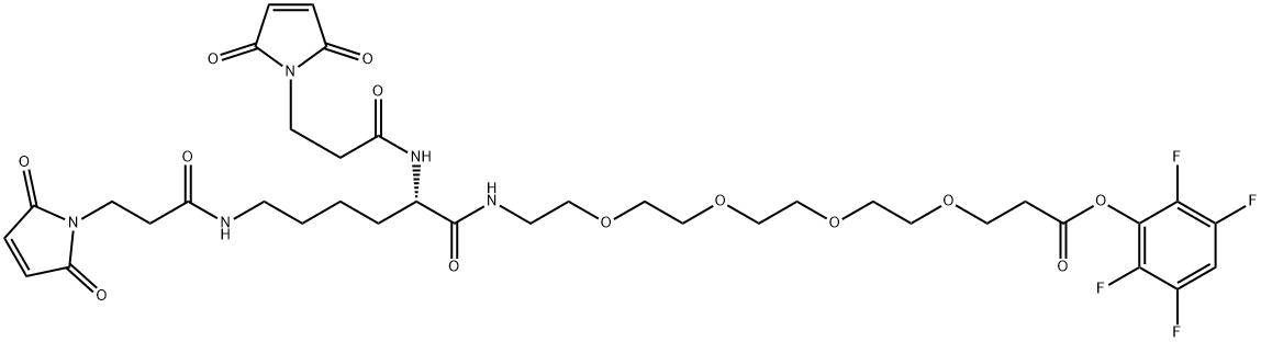 Bis-Mal-Lysine-PEG4-TFP ester Structure