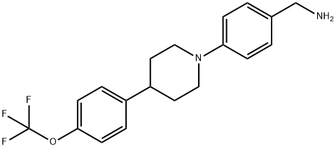 (4-(4-(4-(三氟甲氧基)苯基)哌啶-1-基)苯基)甲胺, 1426520-69-5, 结构式