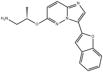 (S)-2-((3-(benzofuran-2-yl)imidazo[1,2-b]pyridazin-6-yl)oxy)propan-1-amine Structure