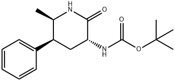Carbamic acid, N-[(3R,5S,6R)-6-methyl-2-oxo-5-phenyl-3-piperidinyl]-, 1,1-dimethylethyl ester Structure