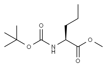 Norvaline, N-[(1,1-dimethylethoxy)carbonyl]-, methyl ester Structure