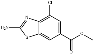 2-氨基-4-氯苯并噻唑-6-甲酸甲酯 结构式