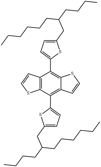 4,8-Di(5-(2-butyloctyl)thiophen-2-yl)-benzo[1,2-b:4,5-b']dithiophene Struktur