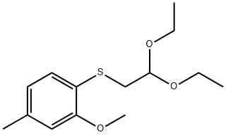 (2,2-diethoxyethyl)(2-methoxy-4-methylphenyl)sulfane Struktur
