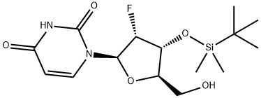3'-O-(t-Butyldimethylsilyl)-2'-deoxy-2'-fluorouridine Structure