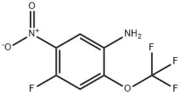 Benzenamine, 4-fluoro-5-nitro-2-(trifluoromethoxy)- Structure