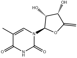 4',5'-Didehydro-5'-deoxy-5-methyluridine Structure