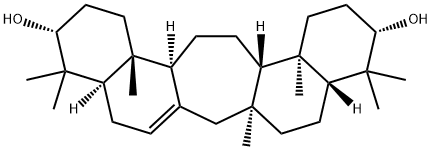 C(14a)-ホモ-27-ノルガンマセラ-14-エン-3β,21β-ジオール 化学構造式