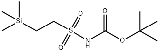Carbamic acid, N-[[2-(trimethylsilyl)ethyl]sulfonyl]-, 1,1-dimethylethyl ester Struktur