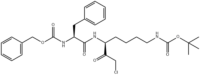 Z-Phe-Lys(Boc)-COCH2Cl 化学構造式