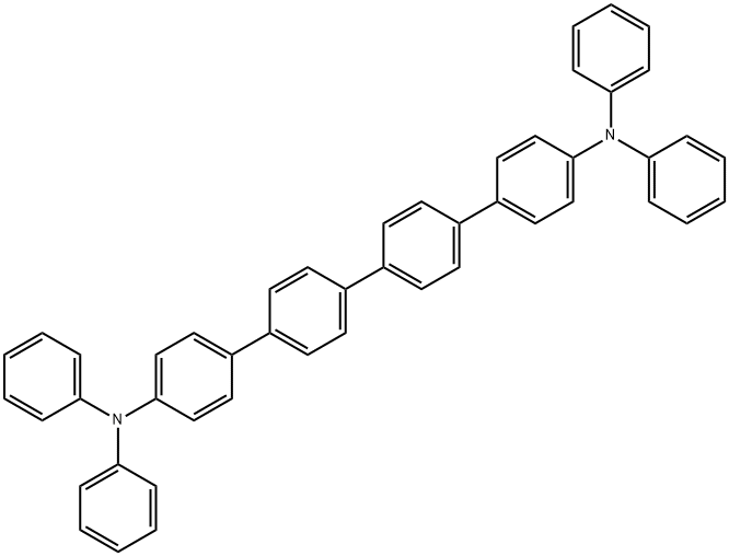 N,N,N',N'-テトラフェニル[1,1':4',1'':4'',1'''-クアテルフェニル]-4,4'''-ジアミン 化学構造式