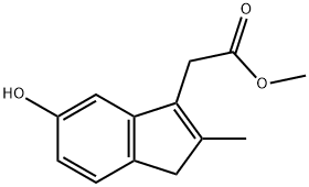 methyl 2-(5-hydroxy-2-methyl-1H-inden-3-yl)acetate Struktur
