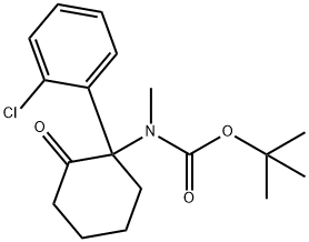 Carbamic acid, N-[1-(2-chlorophenyl)-2-oxocyclohexyl]-N-methyl-, 1,1-dimethylethyl ester Struktur