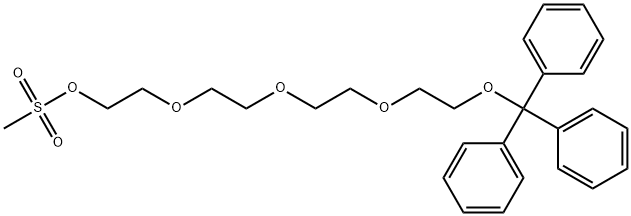 3,6,9,12-Tetraoxatridecan-1-ol, 13,13,13-triphenyl-, 1-methanesulfonate Structure