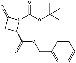 1,2-Azetidinedicarboxylic acid, 4-oxo-, 1-(1,1-dimethylethyl) 2-(phenylmethyl) ester, (2S)- Structure