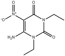 2,4(1H,3H)-Pyrimidinedione, 6-amino-1,3-diethyl-5-nitro- Structure