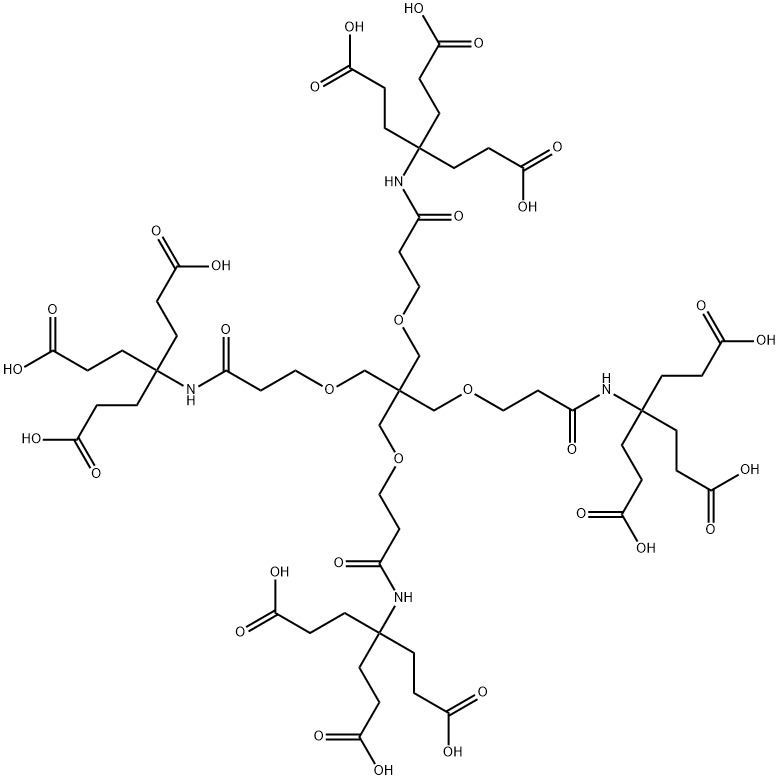 12-CASCADE,METHANE[4](3-OXO-6-OXA-2-AZAHEPTYLIDYNE),PROPIONIC ACID Structure