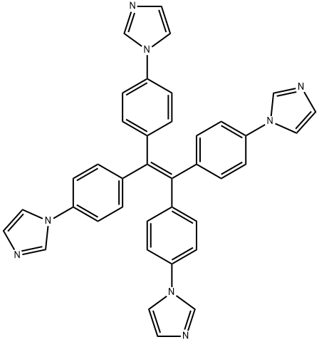 1H-Imidazole, 1,1',1'',1'''-(1,2-ethenediylidenetetra-4,1-phenylene)tetrakis- Struktur