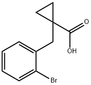 1-[(2-溴苯基)甲基]环丙烷-1-羧酸 结构式