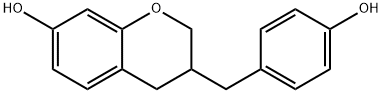 2H-1-Benzopyran-7-ol, 3,4-dihydro-3-[(4-hydroxyphenyl)methyl]- Struktur
