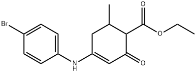 3-Cyclohexene-1-carboxylic acid, 4-[(4-bromophenyl)amino]-6-methyl-2-oxo-, ethyl ester Structure