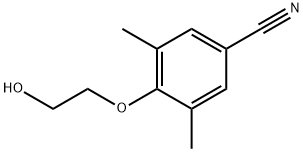 Benzonitrile, 4-(2-hydroxyethoxy)-3,5-dimethyl- Structure