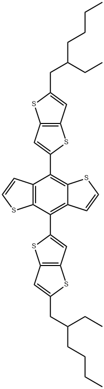 4,8-bis((2-ethylhexyl)thieno[3,2-b]thiophene)-benzo[1,2-b:4,5-b']dithiophene Structure