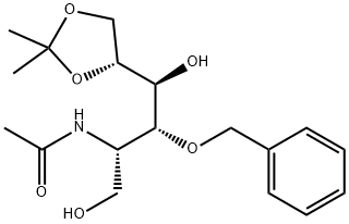 D-Glucitol, 2-(acetylamino)-2-deoxy-5,6-O-(1-methylethylidene)-3-O-(phenylmethyl)- Structure