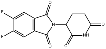 2-(2,6-dioxopiperidin-3-yl)-5,6-difluoroisoindoline-1,3-dione 结构式